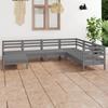 Day and Night - Day and Night Garden Furniture Set 7 Pieces Solid Gray Pine Wood