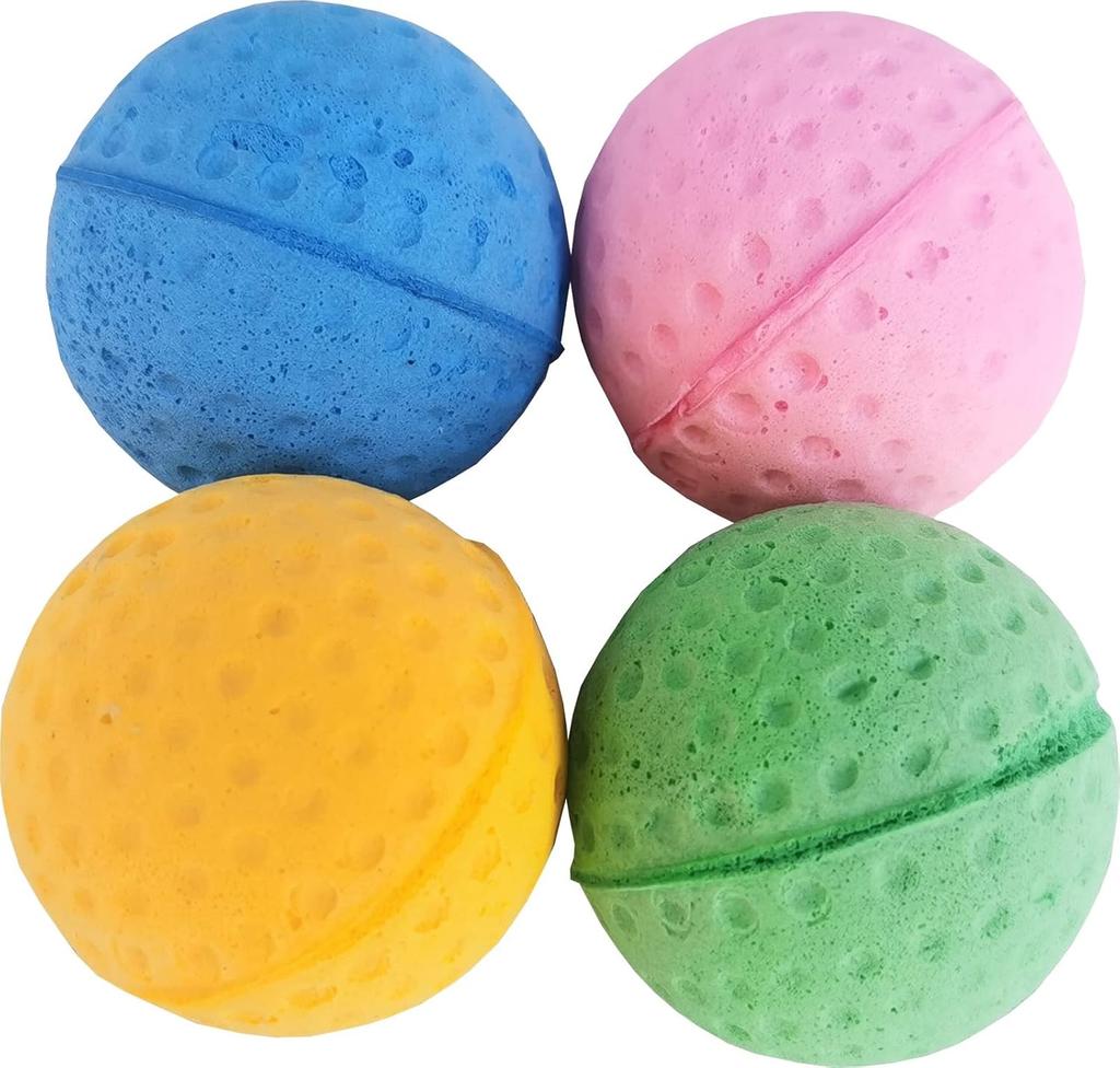 Pet Toy Ball Latex Balls Colorful Chew for Dogs Cats Puppy Kitten Soft Elastic Foam Funny Training Pet Ball