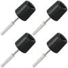 DOOR STOPPER RUBBER BLACK 43MM SET OF 4
