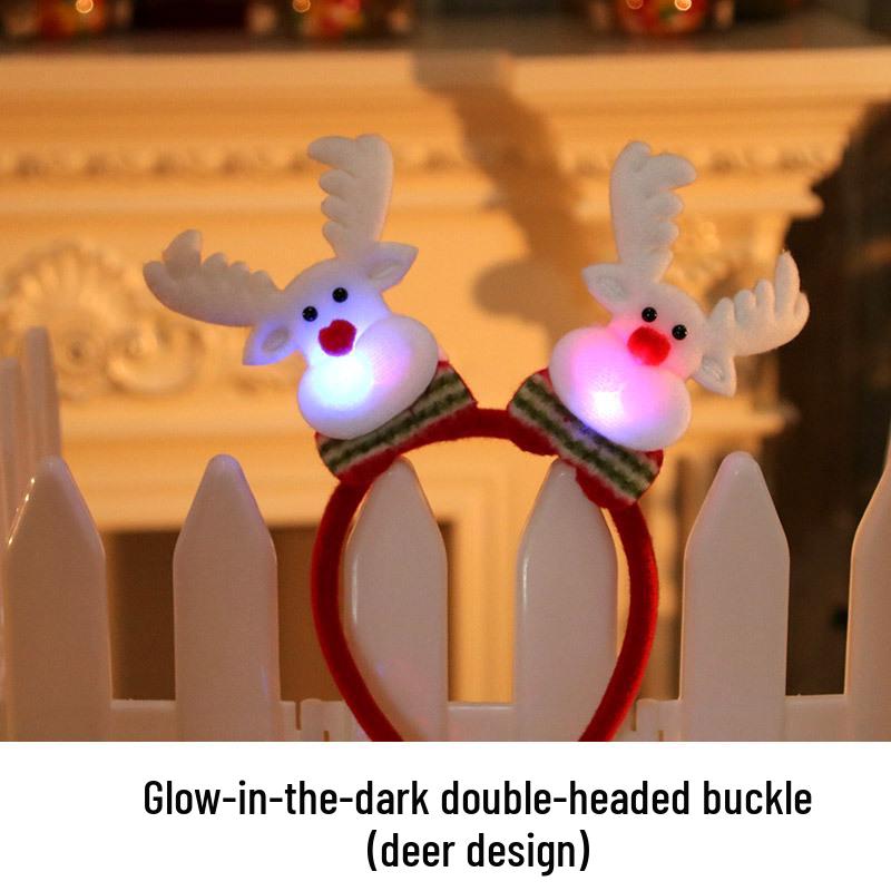 Individually Packaged Christmas Glowing Antler Headband for Holiday Parties