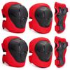 Kids' 6-Piece Protective Set: Knee & Elbow Pads for Skating, Skateboarding, Biking
