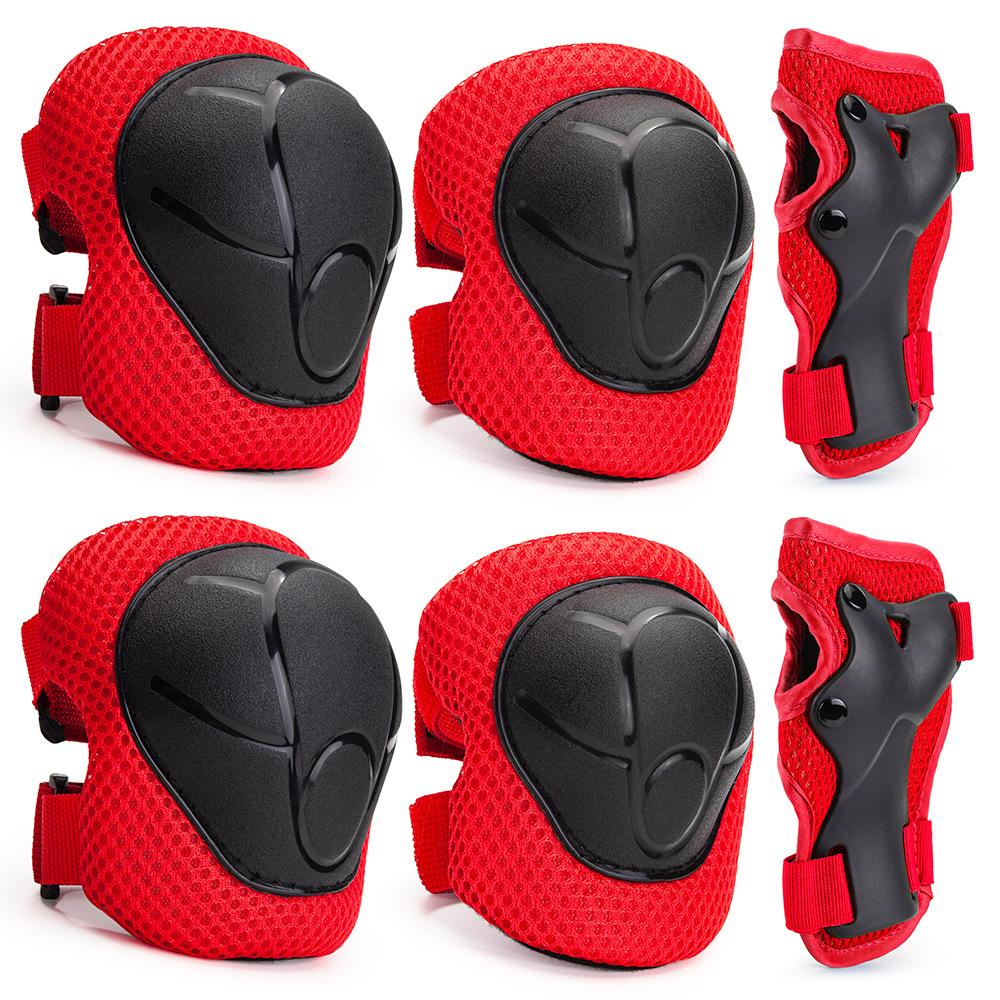 Kids' 6-Piece Protective Set: Knee & Elbow Pads for Skating, Skateboarding, Biking