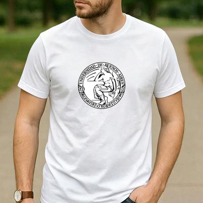 Vintage Retro Universidad De Buenos Aires Logo Cotton Graphic T Shirt Unisex Short Sleeve Alumni Graduate Holiday Gift Tee