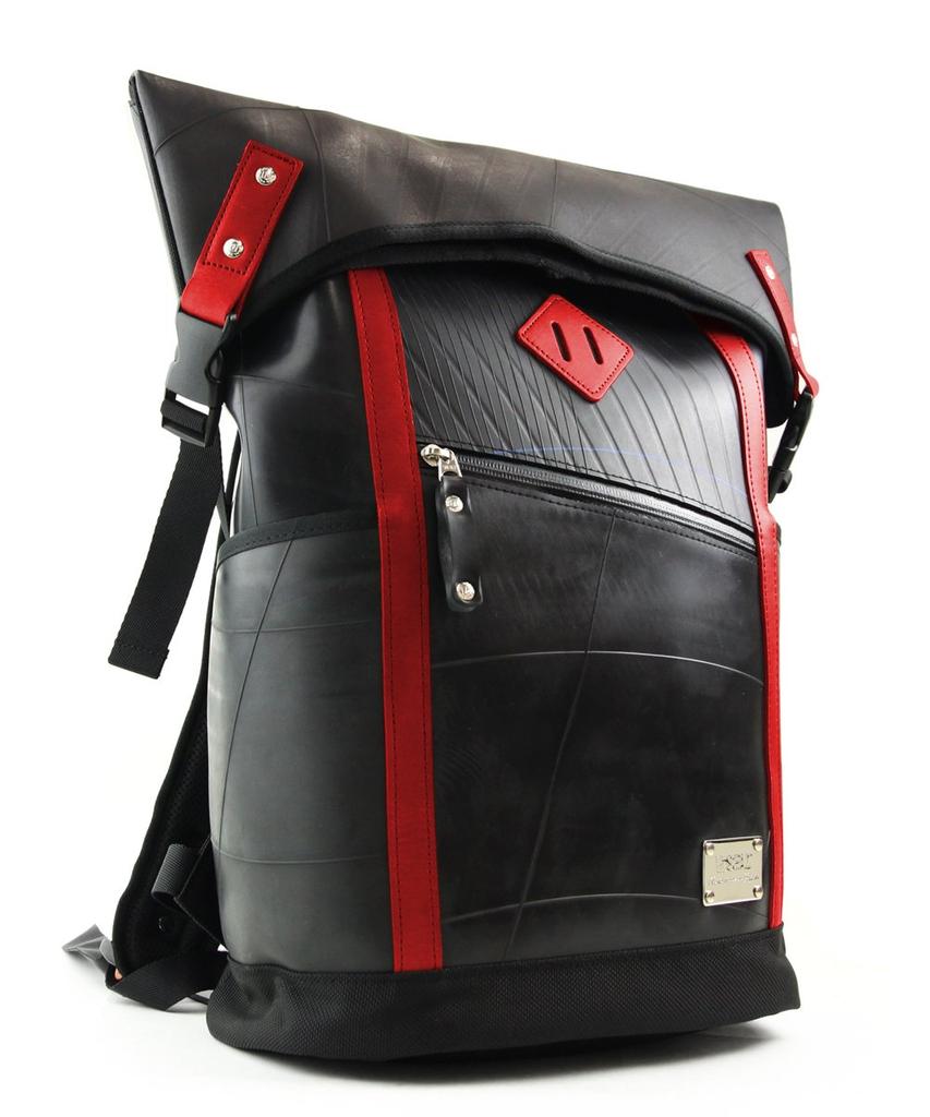 Seal Designer Backpack for Men, Waterproof, Large Capacity, Business Backpack for Motorcycles and Outdoor Activities, Made in Japan, PS-046RD