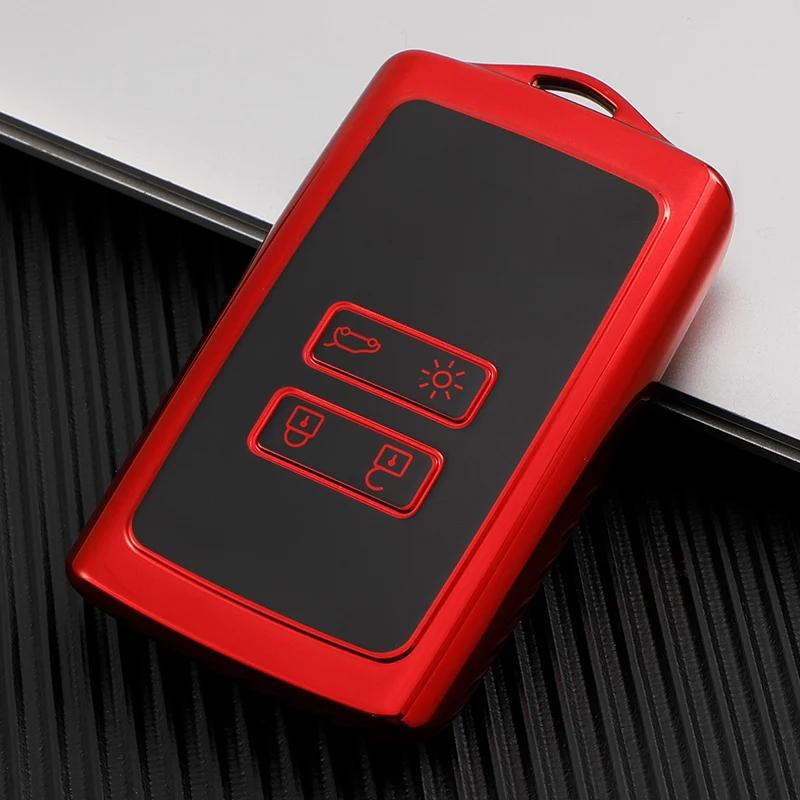 NEW TPU Car Key Case Full Cover for Renault Koleos Kadjar Megane Talisman Captur Espace Clio 2016-2019 4 Button Accessories