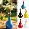 Small Yard Accents Resin Big Eyed Chicken Vase for Flowers, Cute Animal Planter, Flower Funny Sculpture Pot, Decorative Garden Statue Outdoor
