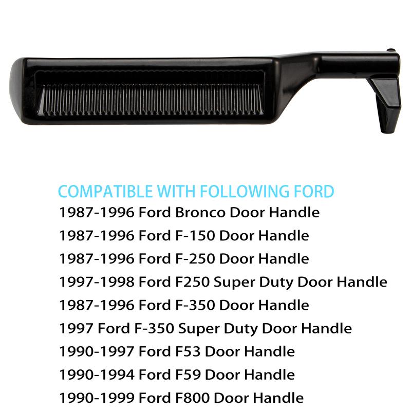 1 par de maçanetas de porta esquerda e direita de metal interno do lado do motorista adequado para FORD F-100 F-150 F-250 F-350 F-800 F53 F59 LOBO