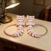 2Pcs 3D Articulated Fox Cat Keychain Movable Fidget Toy Animal Pendant for Bag Decoration Creative Gift for Friends