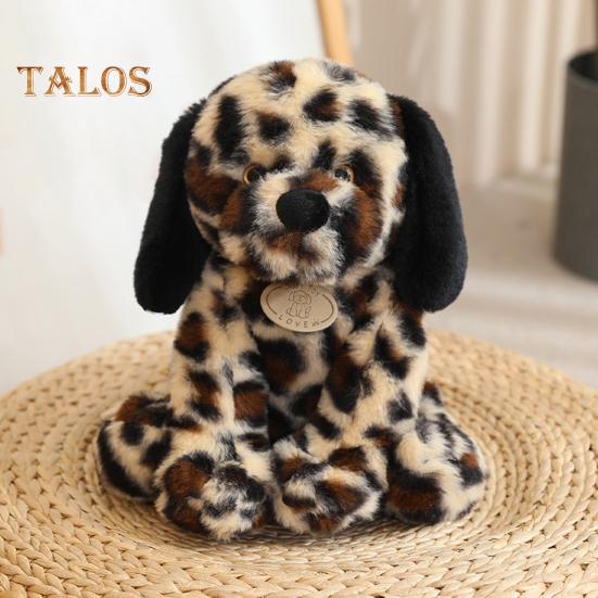 Gepunkteter Dalmatiner Plüschtier 25cm Superweicher Stoffhund Umarmbar Sitzende Pose Kuscheliges Hundeplüschtier Geschenk für Mädchen Jungen