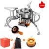 Folding Camping Gas Stove With Windproof Cover Outdoor Strong Fire  Heater Burner Portable Ultralight Picnic Hiking Gas Cooker