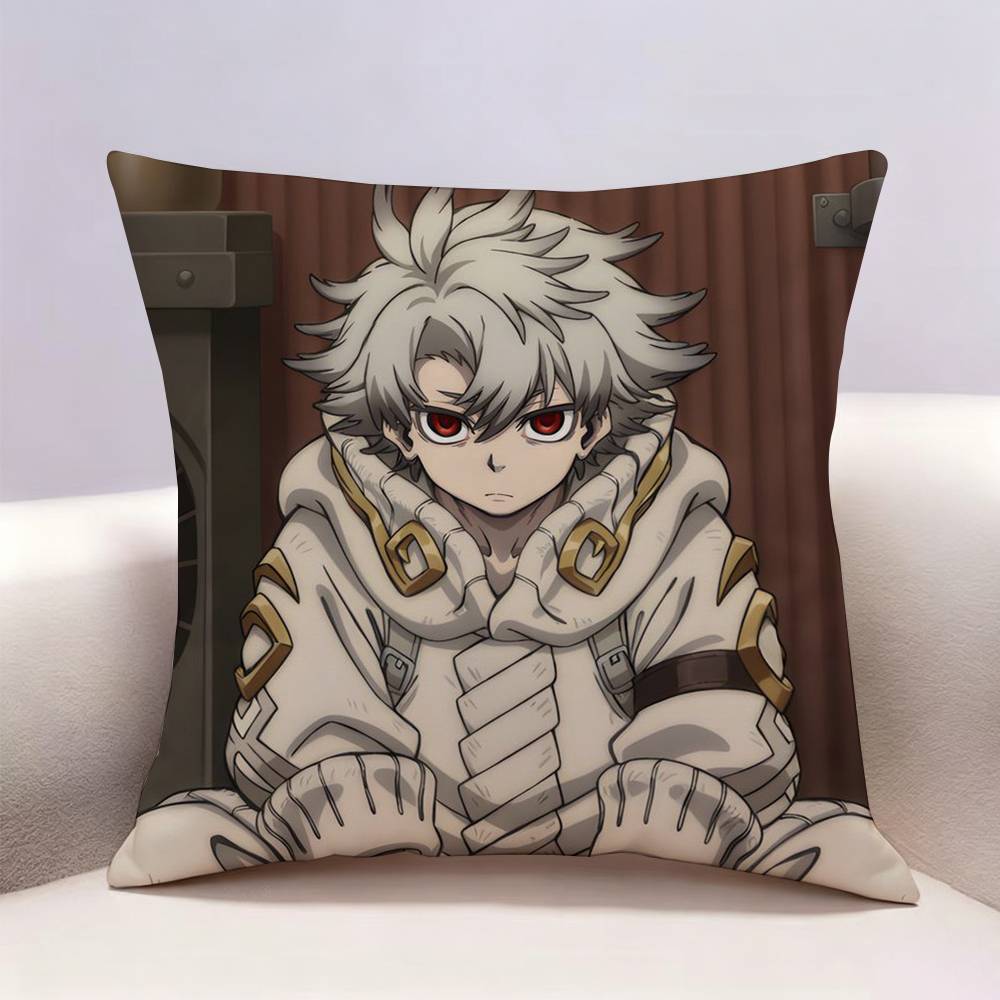 GGachiakuta Rudo Enjin Riori Zanka Doublesided print Pillow Case for Sofa Living Room Home office Decor Protective Cover