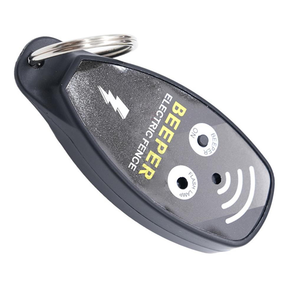 Electric Fence Voltage Detector with Red Light On Off Button and Buzzer Compact Design for Barbed Wire and Rebar Fences