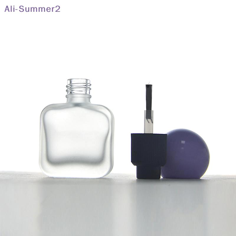 {Summer2} 8/10/15ml Empty Glass Nail Polish Bottle Empty With Lid Brush Cosmetic Containers Nail Glass Bottles With Brush