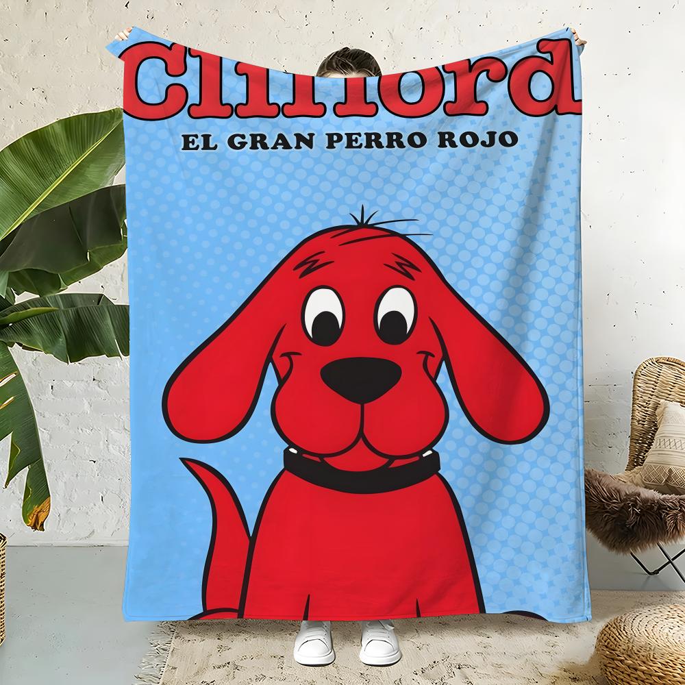 C-Clifford the Big Red Dog Throw Flannel Throw Blanket,Bed Home Office Nap Blanket Travel,Camping,Picnic Blanket Soft Decor 75cmx90cm