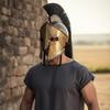Handmade Spartan King Leonidas Helmet, 300 Movie Replica Greek Warrior Armor, Wearable Cosplay Helmet with Black Plume