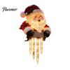 Christmas Lighted Garland Accents Winter Glow Snowman Icicle Light Decor, Outdoor Decorations, Hanging Wonderland Entrance Trim LED Holiday Lights for