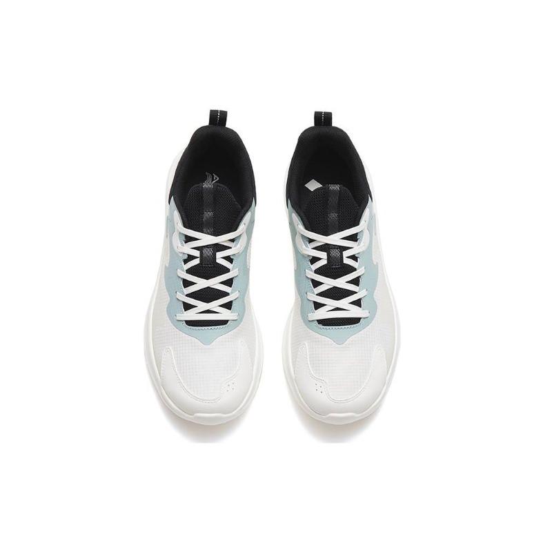 Anta Manbu Men Low Top Casual Running Shoes White Black Blue 912445573-1