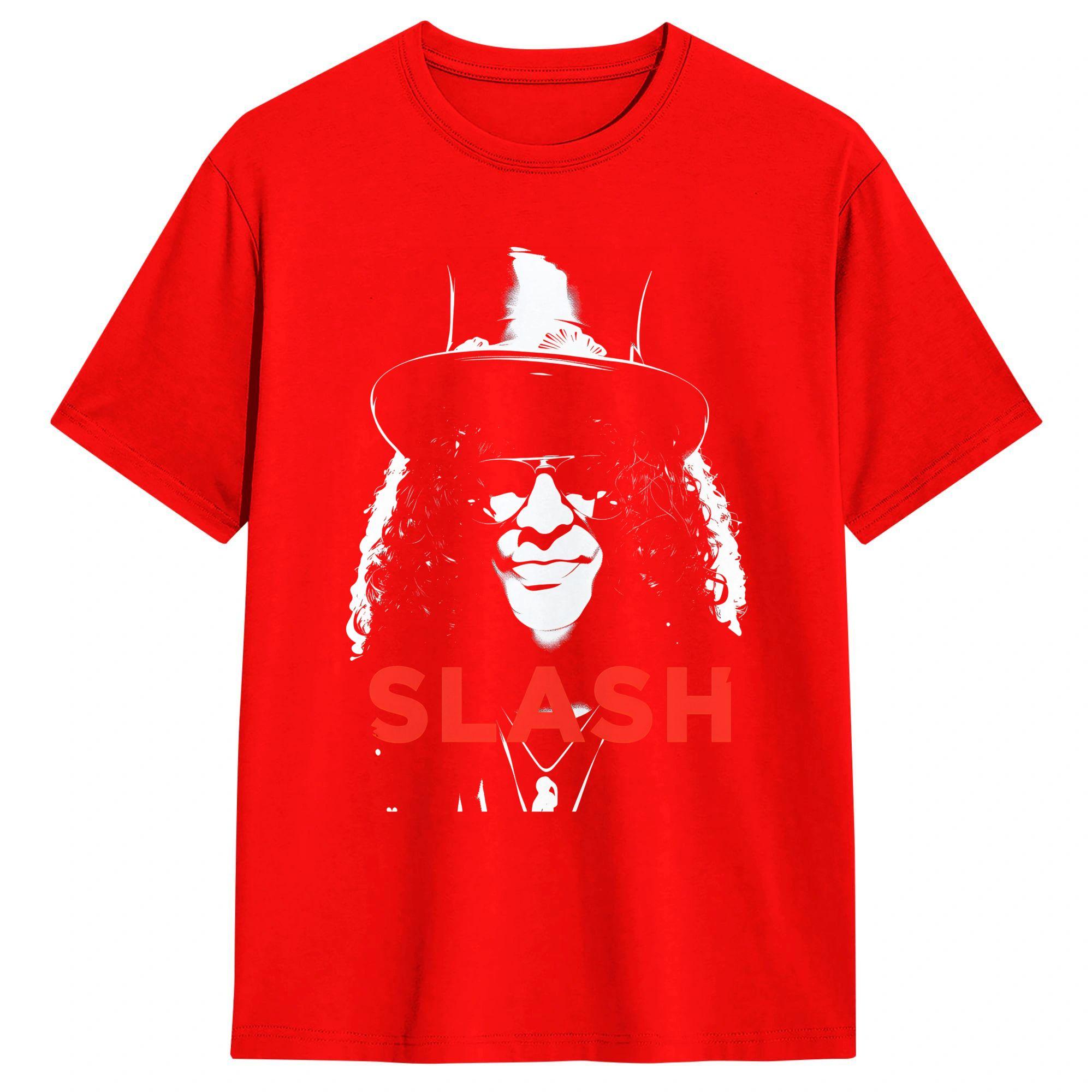 Legendary guitarist Slash T Shirt Summer Pure Cotton TShirts For Couple Fashion Casual Tee Shirt ShortSleeve Vintage Tops S