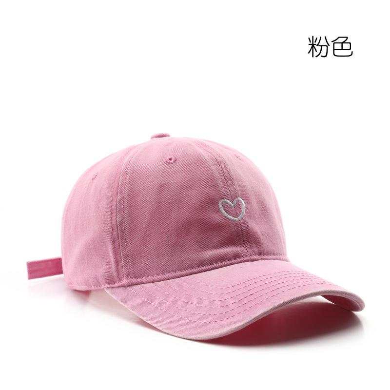 

Японская мужская кепка для осени и зимы с индивидуальной стиркой и вышивкой в стиле ретро с изображением любви, мужская бейсболка для путешествий с солнцезащитным козырьком розовый