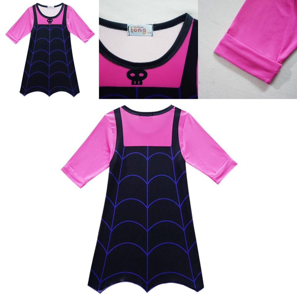 Cartoon Vampirina Girls One Piece Sweat Dress With Exquisite Craftsmanship For Holidays