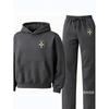 Completo da uomo casual con felpa con cappuccio e pantaloni coordinati Outfit sportivo streetwear Leggero Comodo
