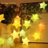Nordic Style LED Star String Lights - Battery Operated, Cracked Design, Colorful Small Lights