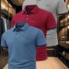 3 ks pánské polo tričko, Módní business casual s pohodlným letním prodyšným krátkým rukávem a límečkem, Perfektní dárek
