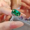 Luxury Open Ring Women Ice Cut Paraiba Tanzanite Gemstone with High Carbon Diamond Oval Design Fashion Jewelry