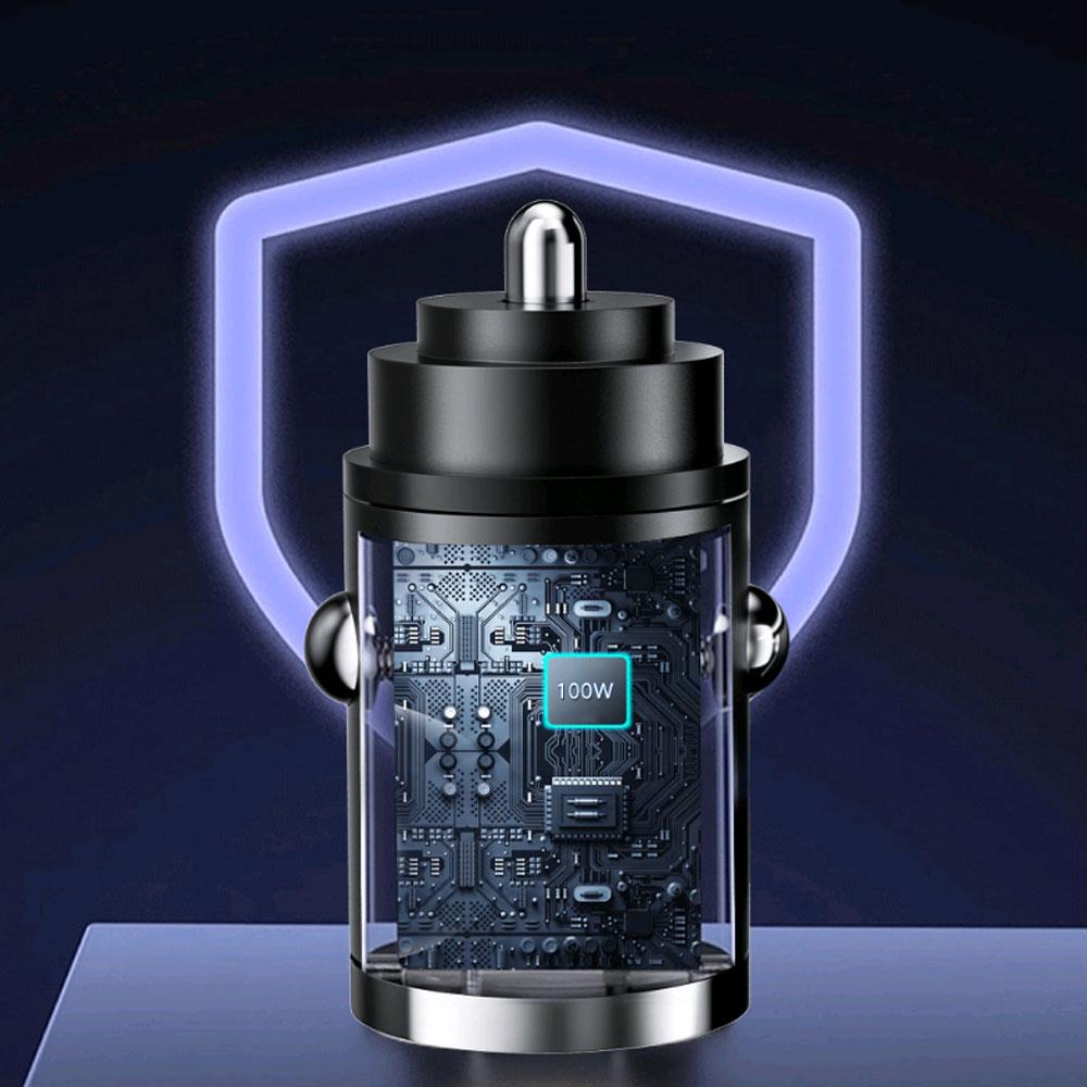 1Pc Car Mini 100W USB Car Charger Type Auto Chargers Fast Charging Car Phone Charger Adapter Universal Auto Interior Accessories