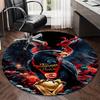 1PC round rug Ahly Football club Printed Round Area Rug ,Rug For Home Office, Round Chair Rug, Decorative Carpet Fan gifts Christmas gift
