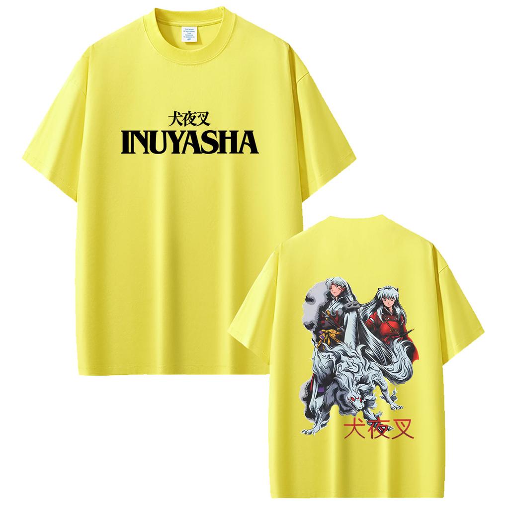 T-shirt Grafica Anime Inuyasha Sesshoumaru Unisex Donna Retrò Anni '90 Cotone Unisex T-shirt Divertenti Cartoni Animati Unisex Uomo Cotone
