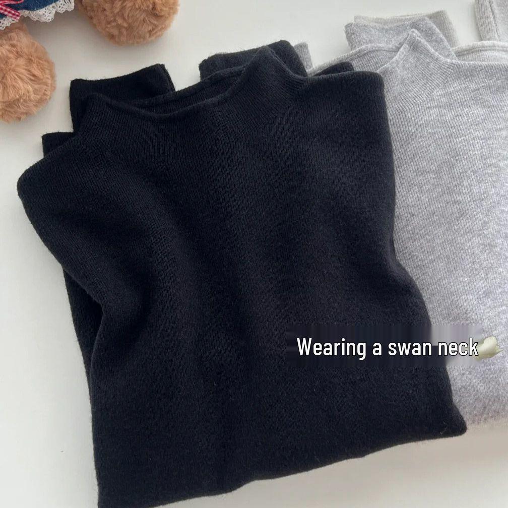 Women's Soft Knit Stand Collar Sweater - Perfect Base Layer for Autumn/Winter