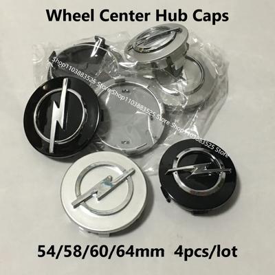 4 piezas 64mm 54mm 58mm 60mm Tapacubos Estilo Reemplazado para Corsa F A B C D E Gsi OPC Turbo Cors Line Tapacubos Centrales de Rueda de Coche