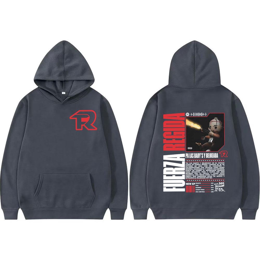 Fuerza Regida Regulated Force 2025 Tour Sweatshirts Men Women Fashion Trend Long Sleeve Pullovers Comfort Gothic Clothes Hoodies