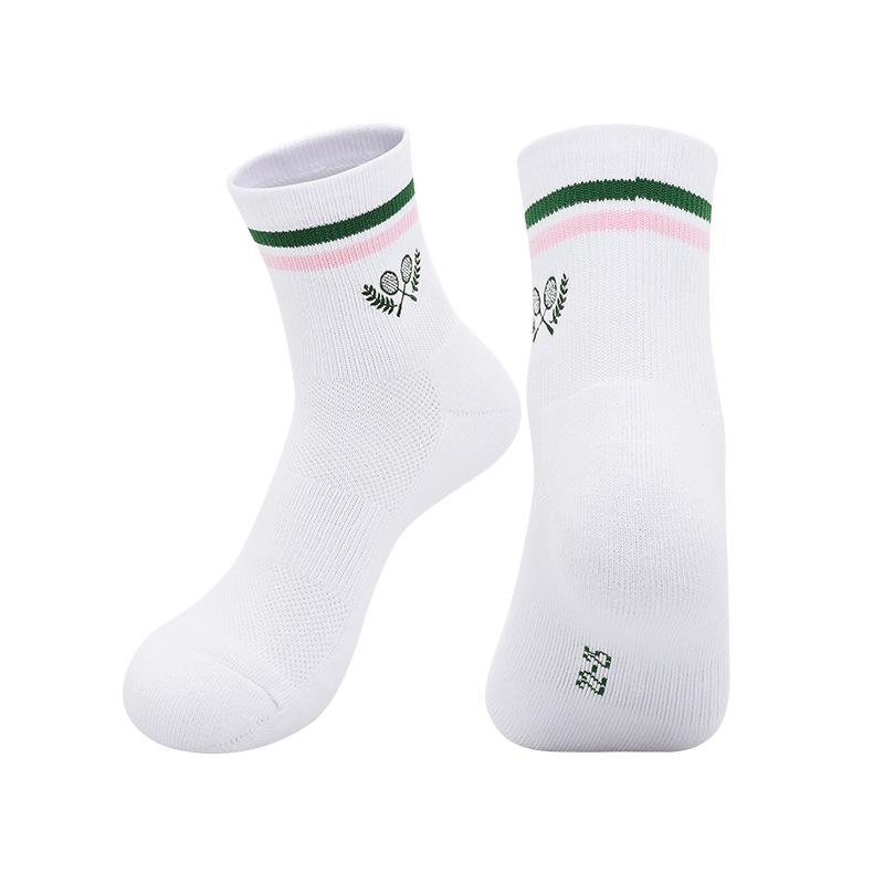 Summer Professional Badminton Socks Youth Non-Slip Mid-Tube Sports Socks Basketball Running Cotton Sweat-Absorbing Training Socks
