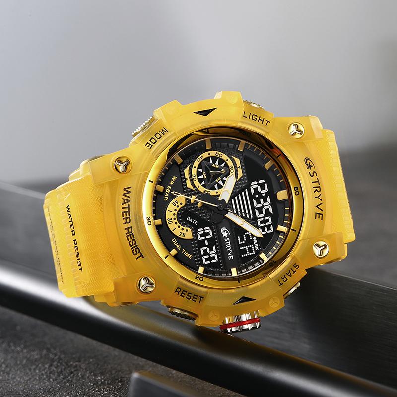 Men's Watch Fashion Trend Outdoor Multi Functional Sports Watch Waterproof Night Light Calendar Student Electronic Watch