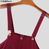 INCERUN Herren Hosenträgergurt Lange Baggy Drop-Crotch Jumpsuits Cargo Overalls