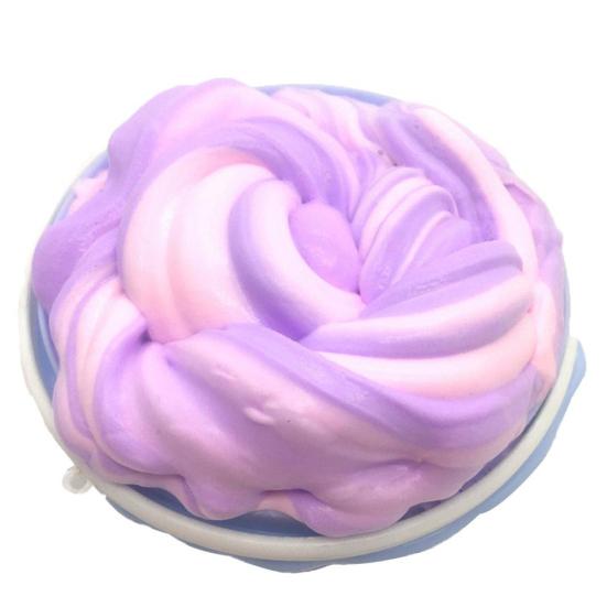 Multicolor Macaroon Fluffy Slime Squishy Squeeze Stress Relief Kids Adults Toy