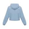 The North Face Logo Zip-Up Hooded Long Sleeve Jacket Women Jackets Light-Blue NJ3LR31M