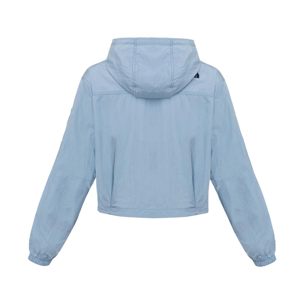 The North Face Logo Zip-Up Hooded Long Sleeve Jacket Women Jackets Light-Blue NJ3LR31M