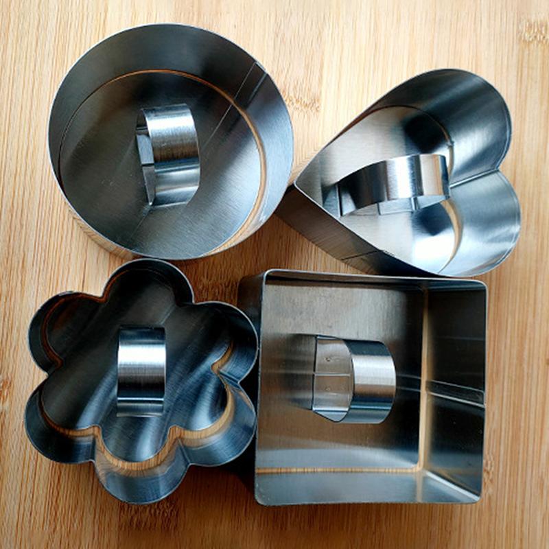 Forma do ciasta DIY Stal nierdzewna Narzędzia do dekoracji Okrągły Srebrny Pierścień Krajalnica Nożyk Ręczny Do Pieczenia Akcesoria do Dekoracji Ciasta