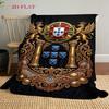 Royal Heraldry Ornate Design Blanket Camping Trip Soft and Comfortable Outdoor Plush Blanket Bedroom Air Conditioning Blanket