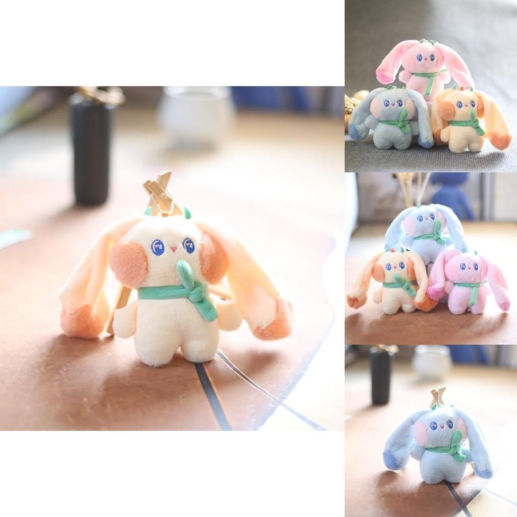 Cute Plush Bunny Keychain Adorable Soft Stuffed Animal For Backpacks And Bags