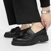 Leather shoes men's shoes 2026 spring men's loafers thick sole height increasing youth leisure England