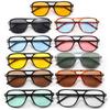 Double Beam Sunglasses Fashion Trend Box Sunglasses Retro Uv Protection Personalized Glasses S24083