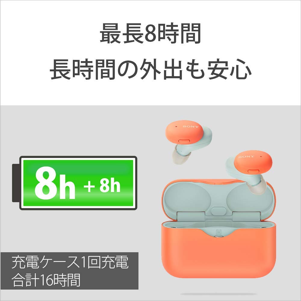 Sony WF-H800 True Wireless Earbuds: High-Resolution Audio, Amazon Alexa Support, 8 Hours of Playback, Compact and Lightweight, Highly Stable