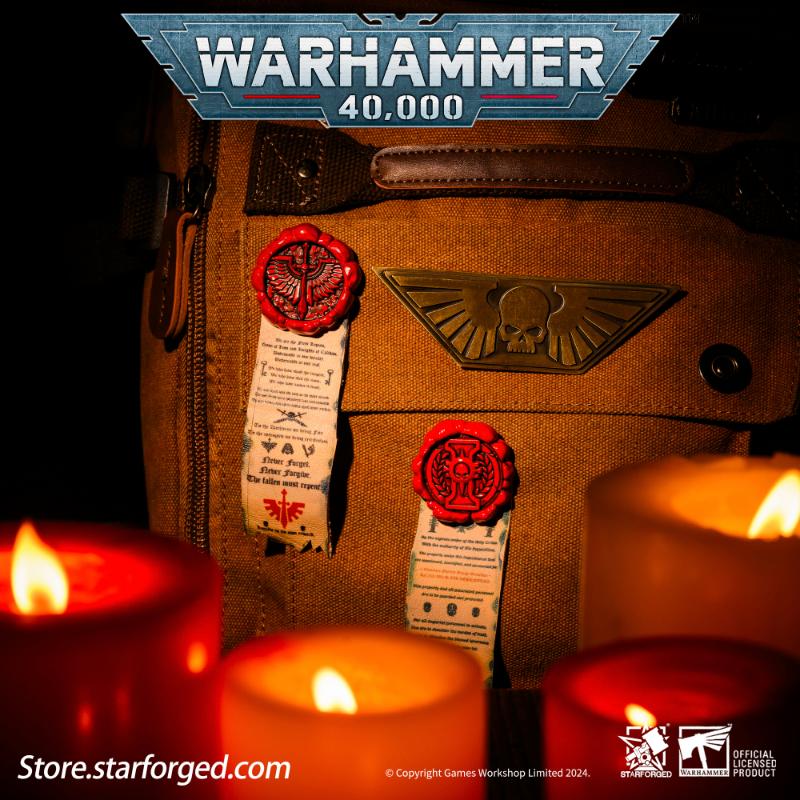 Starforged Genuine Warhammer 40K Game Peripheral Badge Space Marines Purity Seal Set 2 Brooch Boys Gifts Collection Accessories