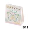2026 Mini Calendars Creative Desk Portable Travel Calendars With Butterfly Capybara Designs Monthly & Weekly Planner Calendar