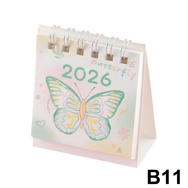 2026 Mini Calendars Creative Desk Portable Travel Calendars With Butterfly Capybara Designs Monthly & Weekly Planner Calendar