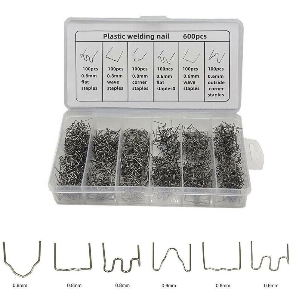 600pcs Hot Stapler Staples for Plastic Welder Automotive Plastic Repair Machine